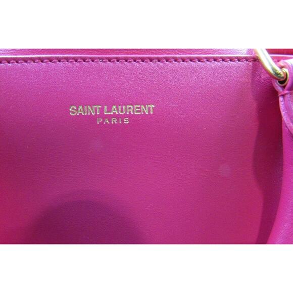 Authentic Yves Saint Laurent Pink Calfskin Leather Baby Duffle Crossbody